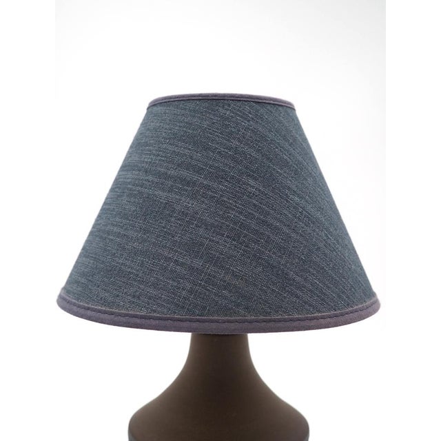 Mid-Century Modern Handmade Blue Ceramic Table Lamp by Tomas Anagrius for Kvidinge Keramik, Sweden, 1960s For Sale - Image 3 of 10