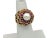 Modern 18k Yellow Gold Domed Basket-Weave Pearl and Ruby Cocktail Ring For Sale - Image 3 of 12