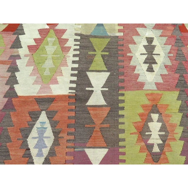 1960's Vintage Handmade Kilim Rug - 54" X 119" For Sale In Raleigh - Image 6 of 10