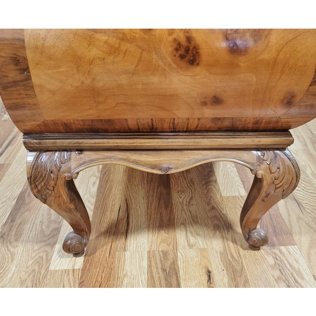 Antique French Country Louis XV Style Carved & Marble Top Bombay Chest For Sale - Image 12 of 16