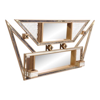 Mid 20th Century Matched Pair of Illinois Molding Co. Fabulous Fifties Shadow Box Mirrors For Sale