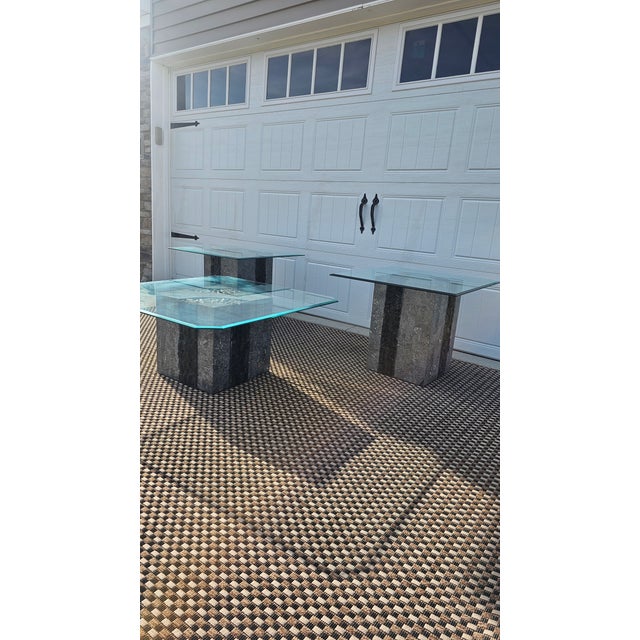1980s Attributed Maitland-Smith Tessellated StoneTable Set For Sale - Image 10 of 18