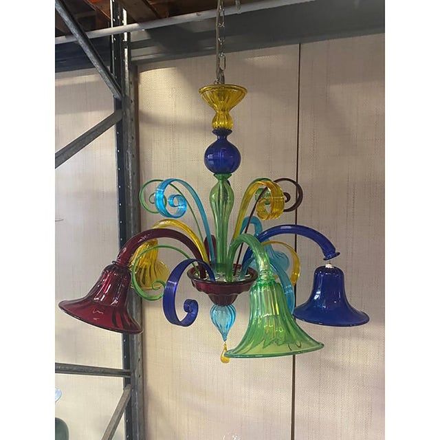 Early 21st Century Murano Multicolored Glass Chandelier by Simoeng For Sale - Image 5 of 9