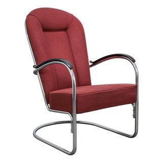 Bauhaus Lounge Chair by W.H. Gispen for Dutch Originals, 1990s For Sale