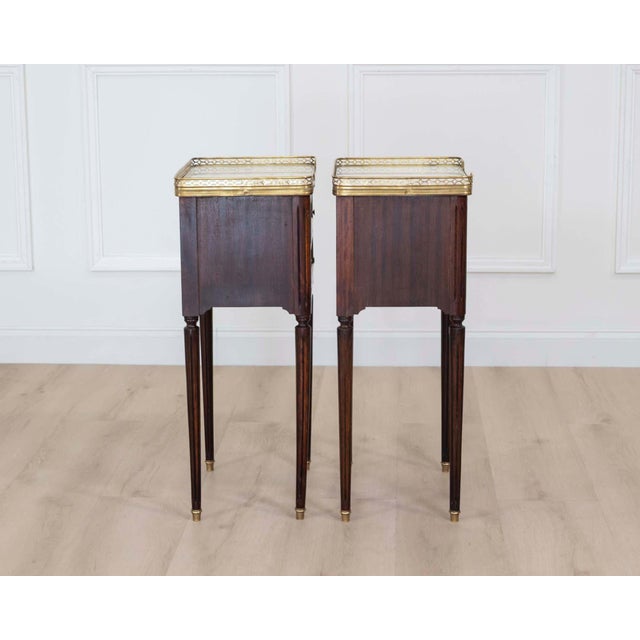 Pair of French 20th Century Louis XVI Style Bedside Tables For Sale In Atlanta - Image 6 of 12