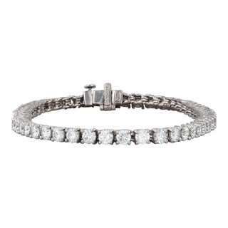 5.60ctw Vs2 Diamond Tennis Bracelet 950 Platinum 6.75" 3.1mm D Vatche For Sale