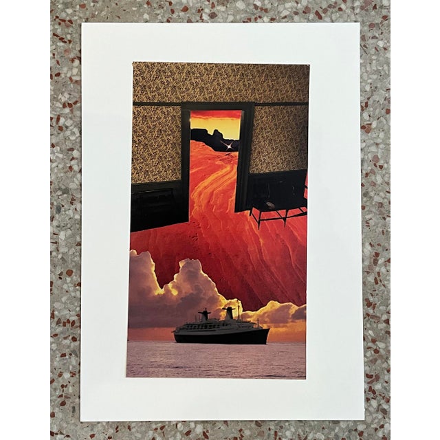 Surrealism Late 20th Century Vintage Boho Original Surrealist Collage For Sale - Image 3 of 7