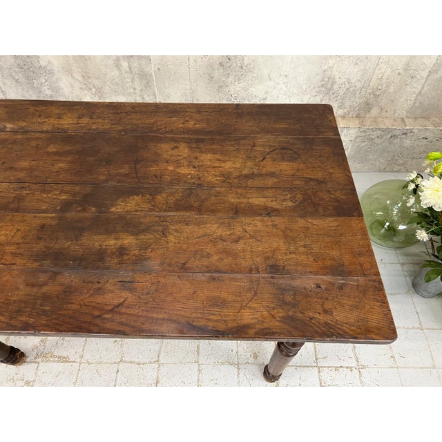 1930s French Wooden Bistro Table, 1930s For Sale - Image 5 of 10