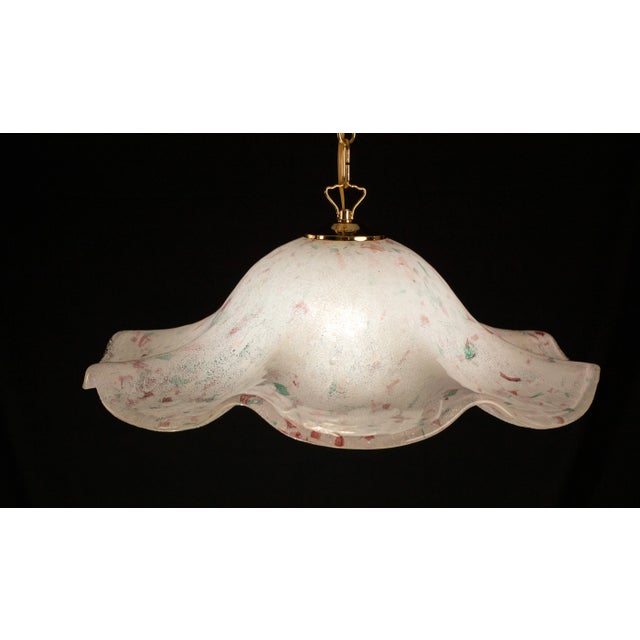 Metal Vintage Multicolor Millefiori Murano Glass Pendant For Sale - Image 7 of 12