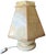 Alabaster 1970s Sculptural Alabaster Table Lamp With Hexagonal Shade – 14” H For Sale - Image 8 of 12