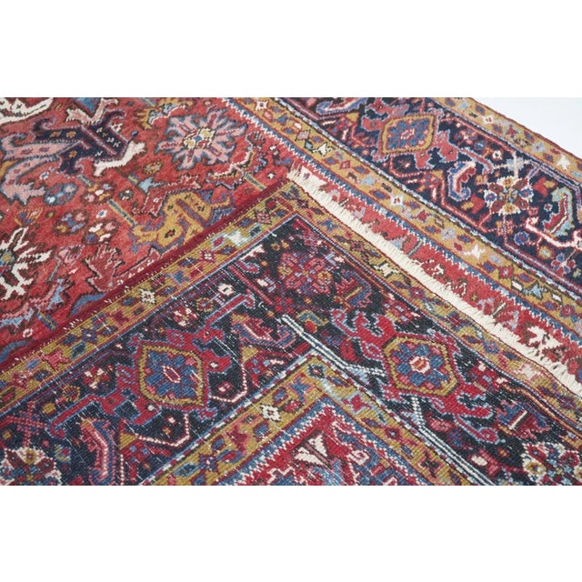 Vintage Heriz Rug 7' x 8'10'' For Sale - Image 10 of 10