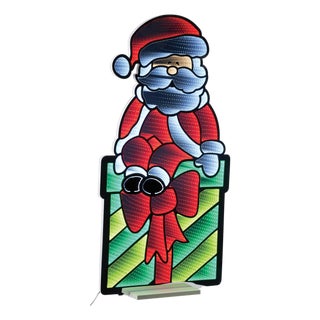 Santa on Package Ekkolight 47"H For Sale