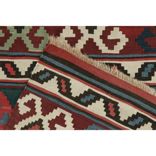 Textile 1950s Vintage Azerbaijan Persian Kilim With Geometric Patterns, From Rug & Kilim For Sale - Image 7 of 7