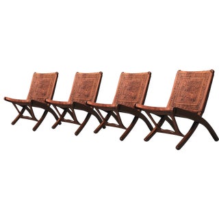 Folding Chairs by Angel Pazmino, 1960s, Set of 4 For Sale