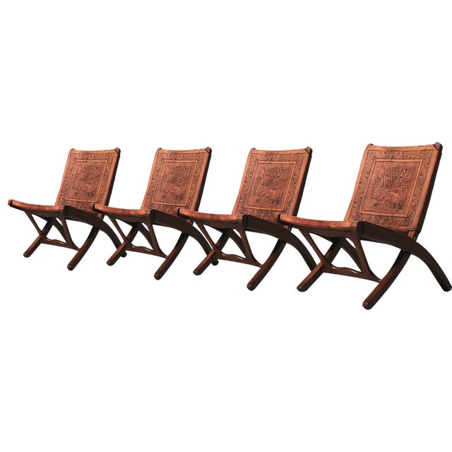 Folding Chairs by Angel Pazmino, 1960s, Set of 4 For Sale