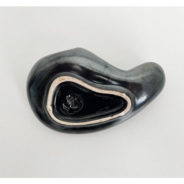 Black Biomorphic Black Bowl in the Style of George Juve For Sale - Image 8 of 8