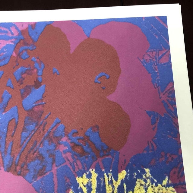 Purple 1990s After Andy Warhol "Poppy Flowers" Lithograph For Sale - Image 8 of 11