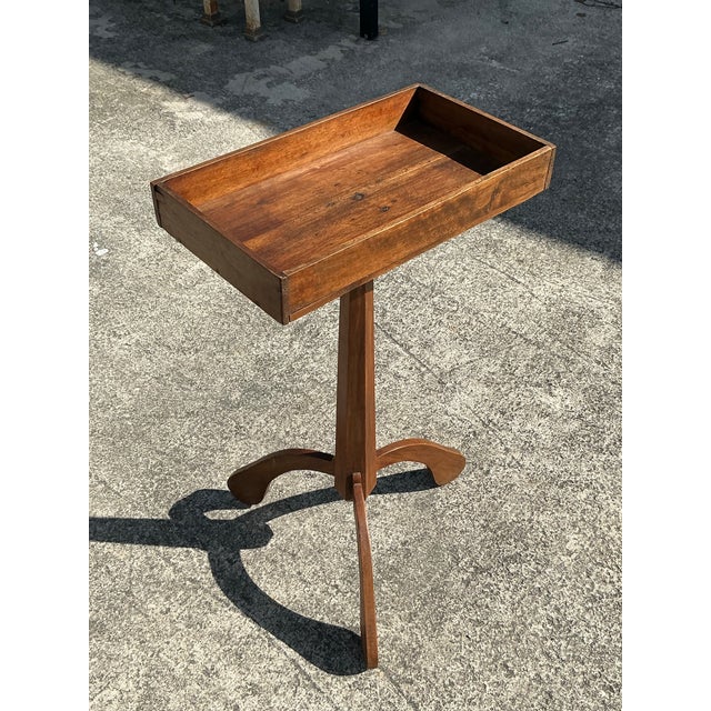 Brown Vintage Boho Primitive Side Table For Sale - Image 8 of 10