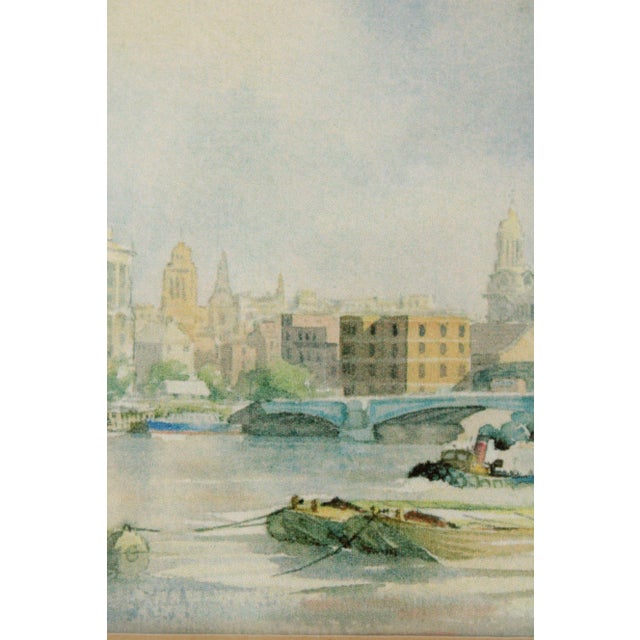 Glass David Eddington 'St. Paul's Cathedral, London' Framed Print For Sale - Image 7 of 12