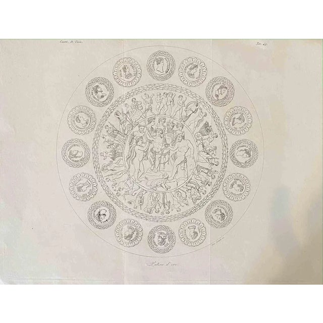 Patera d'Oro is an Etching realized by Domenico Klemi Bonatti in the 1850s. Good condition with slight folding and foxing...