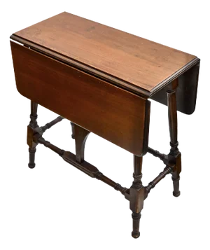 Early 20th Century Handmade Victorian Mahogany Drop-Leaf Table