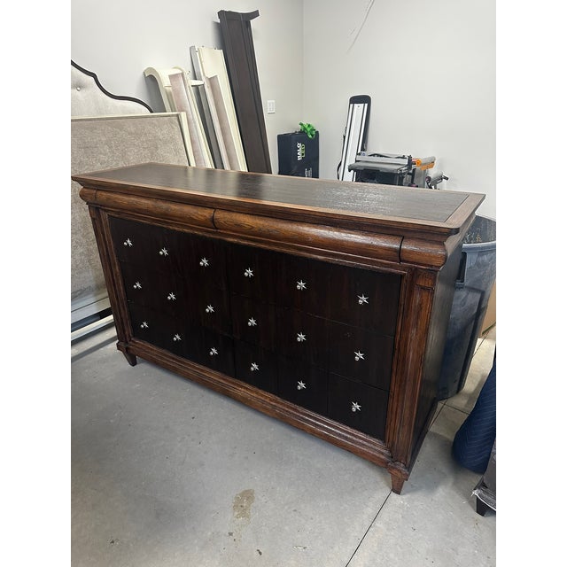 Bernhardt Bernhardt Large Dresser and Matching Round Mirror For Sale - Image 4 of 17