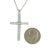 Natural Diamond Cross Pendant 17" Chain 14k White Gold 0.41 TCW Certified For Sale - Image 9 of 11