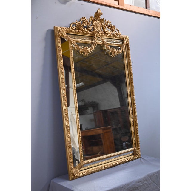 Late 19th Century Louis XVI Mirror with Parclosed Panels For Sale - Image 10 of 15