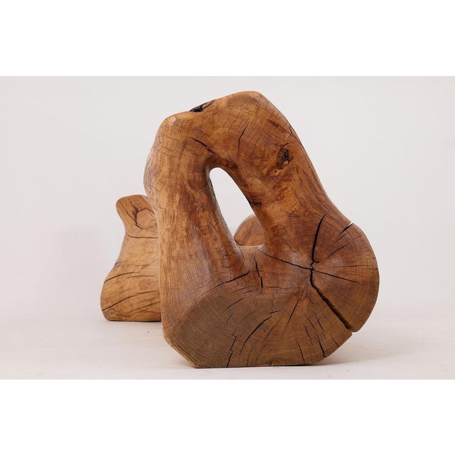 Carved Wood Bench by Logniture For Sale - Image 16 of 18