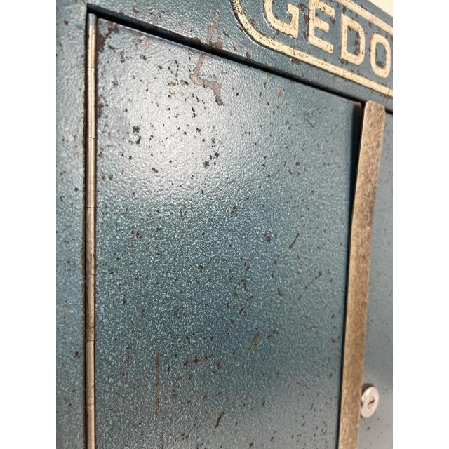 1950s Vintage Industrial Metal Wall Mounted Tool Storage Cabinet, 1950s For Sale - Image 5 of 14