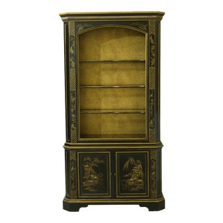 Chinoiserie Decorated Open Bookcase Cabinet For Sale