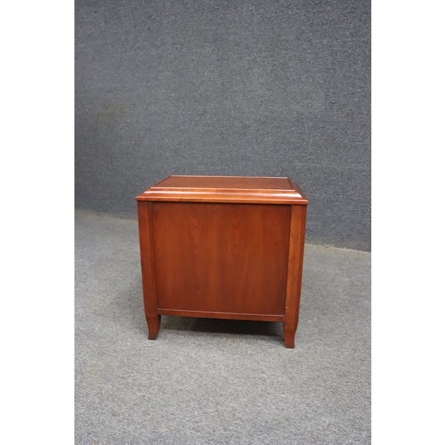 Brown Ethan Allen Maison Collection Solid Cherry 3-Drawer Nightstand For Sale - Image 8 of 10