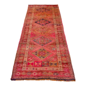 Vintage Turkish Hand-Knotted Short Runner Rug - 2′11″ × 7′9″