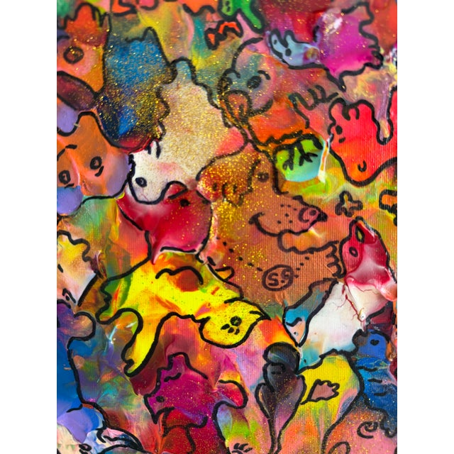 Original Abstract Painting Serg Graff "Happy Doodles" Surreal Fantasy Art, Coa For Sale - Image 10 of 11