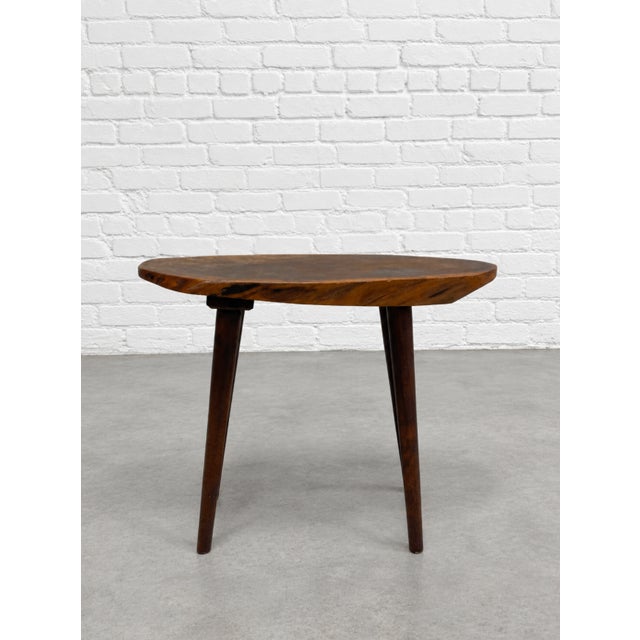A rare studio crafted live edge stool by Vermont furniture maker Roy Sheldon. Handcrafted in Marlboro, Vermont in 1972,...