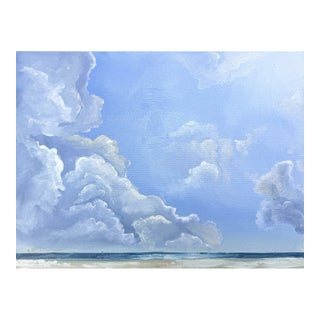 Oil Panting "Clouds and Horizon" by Danka Krol For Sale