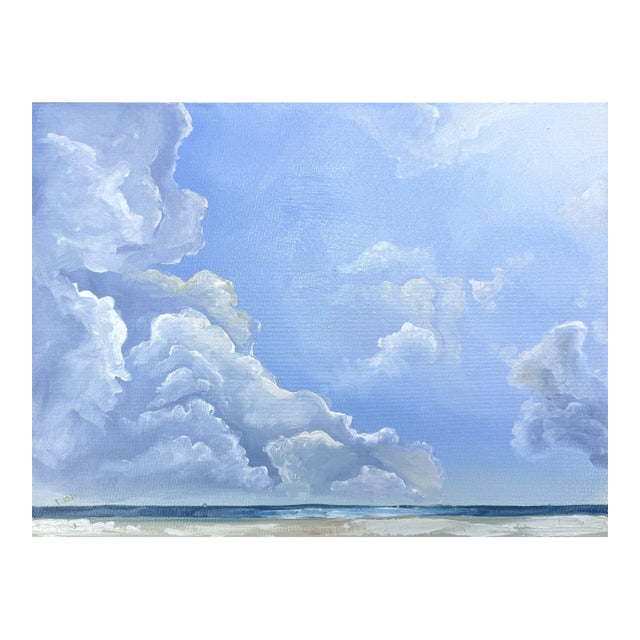 Oil Panting "Clouds and Horizon" by Danka Krol For Sale