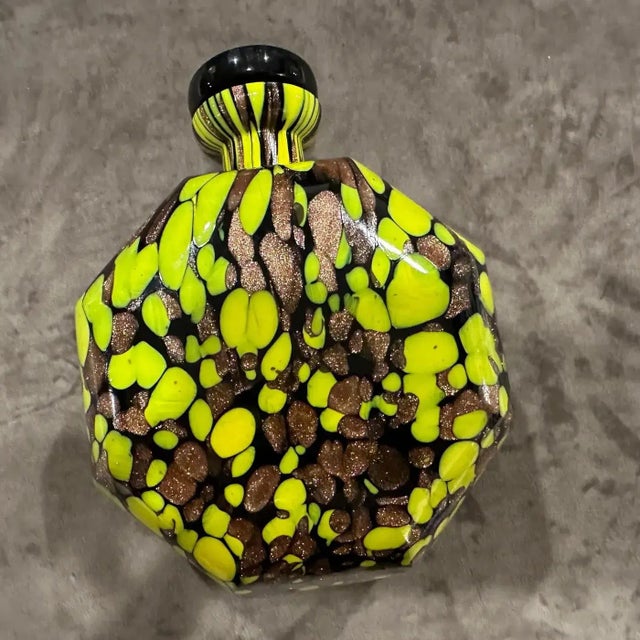 1940s Art Deco Aventurine Murano Glass Rosolio Set For Sale - Image 9 of 16