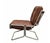 1970s Brown Leather Lounge Armchair with Chrome-Plated Steel Tubular Frame, Italy, 1970s For Sale - Image 5 of 8