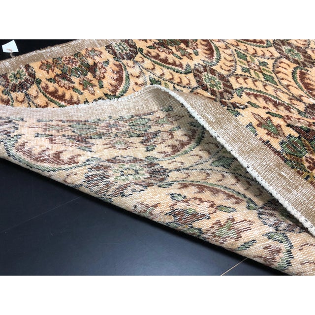 Vintage Floral Design Anatolian Turkish Handmade Rug For Sale - Image 9 of 11