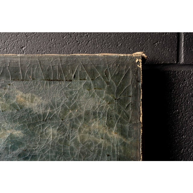 Textile Antique Maritime Oil Painting of a Sailing Ship in a Storm For Sale - Image 7 of 7