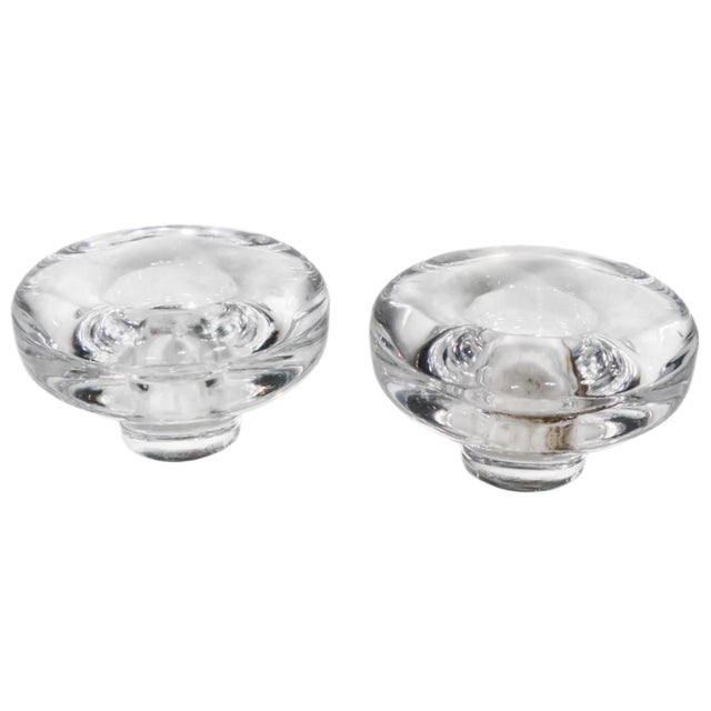 Dansk Late 20th Century Pr. Dansk Crystal Glass Candlesticks Designed by Jens Quistgaard For Sale - Image 4 of 8