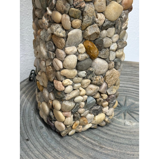 1990s Polished River Rock Lamp For Sale - Image 16 of 18