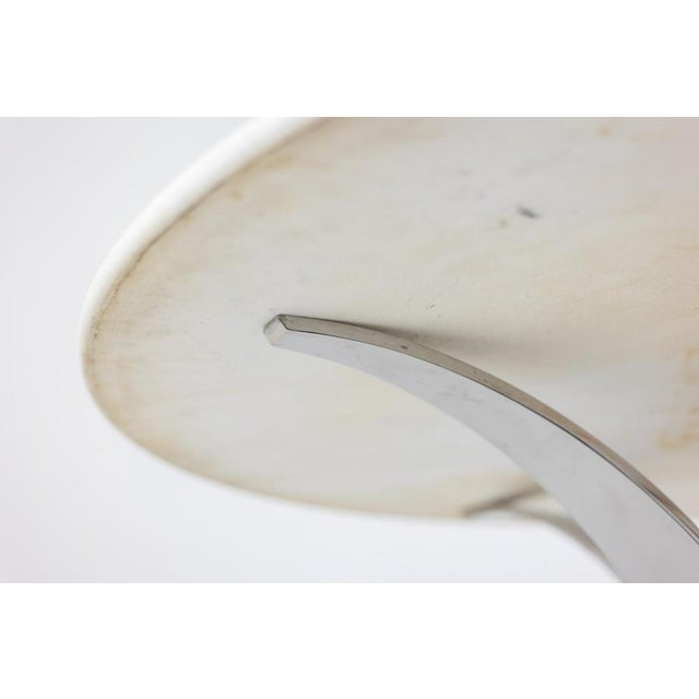 Dining Table in White Marble, Chrome and Gold Metal, 1970s For Sale - Image 4 of 6