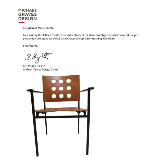 nice shape tight and sturdy. some wear. chair was designed by Michael graves . never put into production. this special...