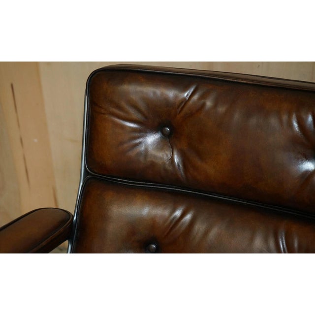 1960s Herman Miller Eames Time Life Lobby Chair in Brown Leather For Sale - Image 14 of 17