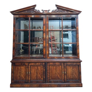 Flame Mahogany Display Cabinet, 1990s For Sale