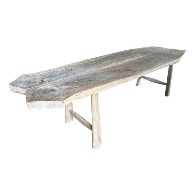 Andrianna Shamaris Century Old Teak Wood Dining Table For Sale