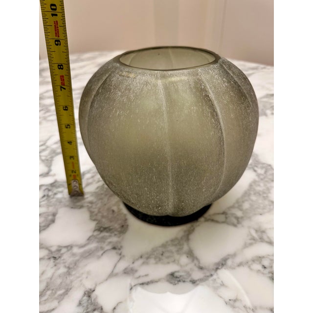 Greige Guaxs Lalibela Vase | German Hand-Crafted Glass, Smoke Grey For Sale - Image 8 of 9