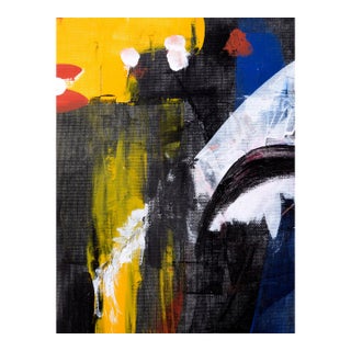 Primary Colors in Acrylic on Textured Paper Abstract Expressionist San Francisco by Ricardo De Silva For Sale